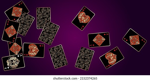 Casino banners. Template for advertising parties, events in Vegas. The concept of winning or gambling. Vector illustration