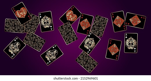 Casino banners. Template for advertising parties, events in Vegas. The concept of winning or gambling. Vector illustration
