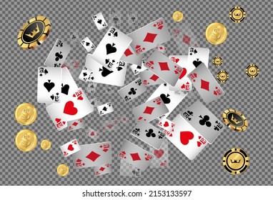 Casino banners. Template for advertising parties, events in Vegas. The concept of winning or gambling. Vector illustration

