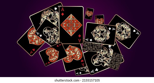 Casino banners. Template for advertising parties, events in Vegas. The concept of winning or gambling. Vector illustration

