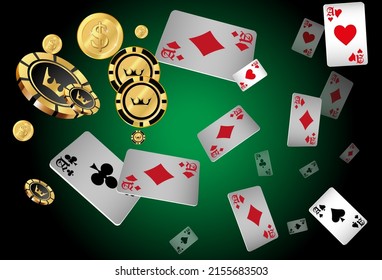 Casino banners. Template for advertising parties, events in Vegas. The concept of winning or gambling. Vector illustration
