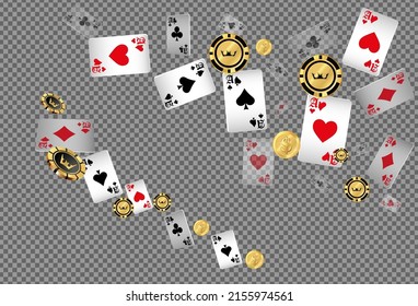 Casino banners. Template for advertising parties, events in Vegas. The concept of winning or gambling. Vector illustration
