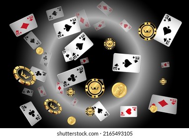 Casino banners. Template for advertising parties, events in Vegas. The concept of winning or gambling. Vector illustration