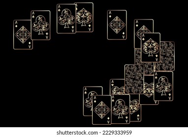 Casino banners. Template for advertising parties, events in Vegas. The concept of winning or gambling. Vector illustration in vintage style.
