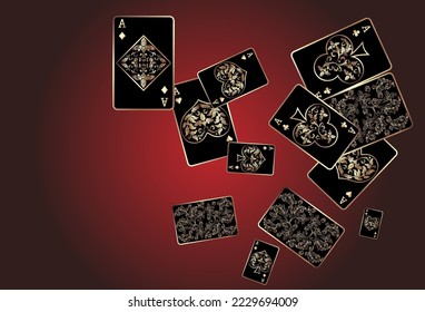 Casino banners. Template for advertising parties, events in Vegas. The concept of winning or gambling. Vector illustration in vintage style.
