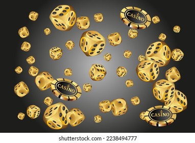 Casino banners. Template for advertising parties, events in Vegas. The concept of winning or gambling. Vector illustration
