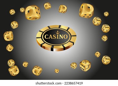 Casino banners. Template for advertising parties, events in Vegas. The concept of winning or gambling. Vector illustration
