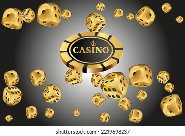 Casino banners. Template for advertising parties, events in Vegas. The concept of winning or gambling. Vector illustration
