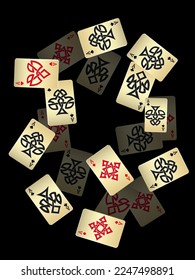 Casino banners. Template for advertising parties, events in Vegas. The concept of winning or gambling. Vector illustration
