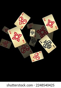 Casino banners. Template for advertising parties, events in Vegas. The concept of winning or gambling. Vector illustration
