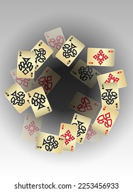 Casino banners. Template for advertising parties, events in Vegas. The concept of winning or gambling. Vector illustration
