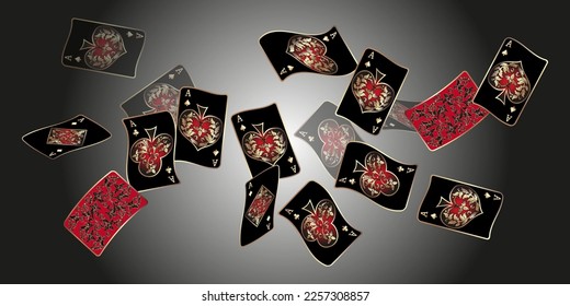 Casino banners. Template for advertising parties, events in Vegas. The concept of winning or gambling. Vector illustration