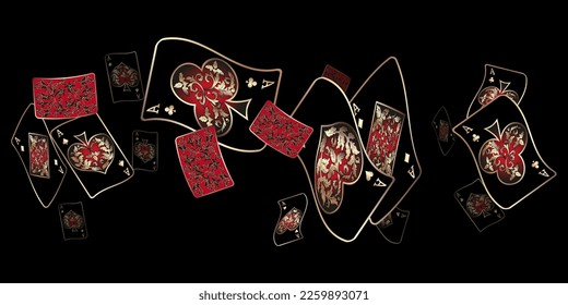Casino banners. Template for advertising parties, events in Vegas. The concept of winning or gambling. Vector illustration
