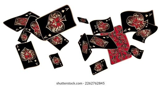 Casino banners. Template for advertising parties, events in Vegas. The concept of winning or gambling. Vector illustration

