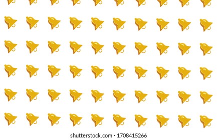 Casino bells icon background or notification bell flat in modern colour design concept on isolated white background. EPS 10 vector
