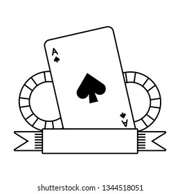 casino bet cards and chips