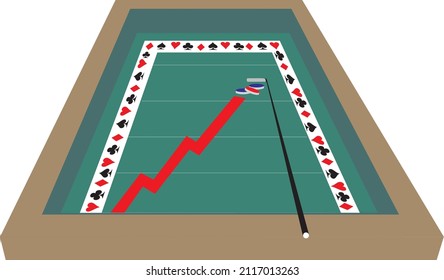 Casino Betting Gamble Table Perspective View Vector Isolated on White