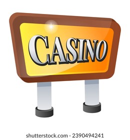 A casino board icon in flat design 