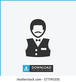 Casino boy icon illustration isolated vector sign symbol