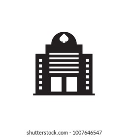 casino building icon. Element of gambling for mobile concept and web apps. Thin vector icon for website design and development, app development. Premium icon on white background