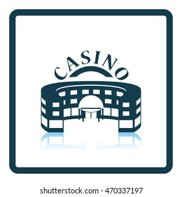 Casino building icon. Shadow reflection design. Vector illustration.