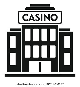 Casino building icon. Simple illustration of casino building vector icon for web design isolated on white background