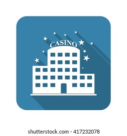 Casino building vector icon