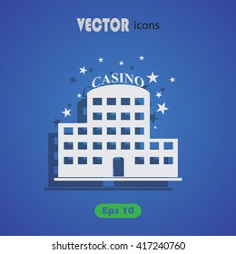 Casino building vector icon