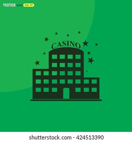 Casino building vector icon