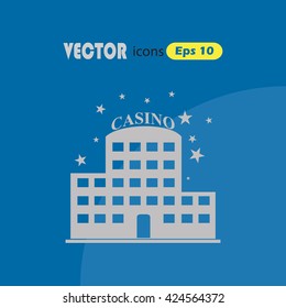 Casino building vector icon