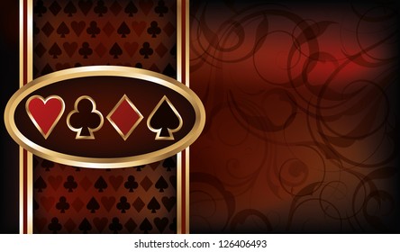 Casino business card, vector illustration