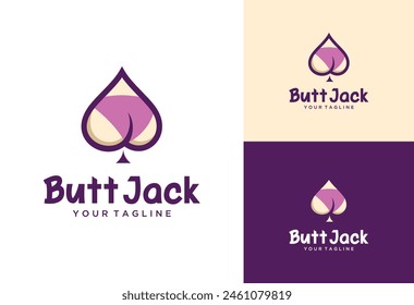 casino butt logo icon vector illustration	