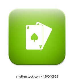 Casino button. Playing card symbol