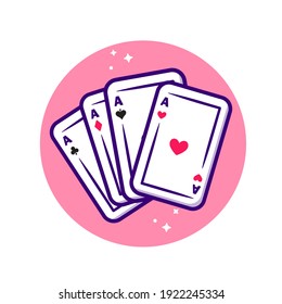 Illustrationssymbol des Casino Card Cartoons 