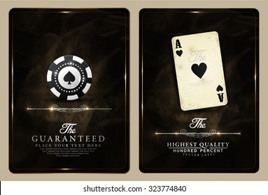 Casino card collection-vintage-elegant-casino-poker-vip