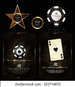 Casino card collection-vintage-elegant-casino-poker-vip