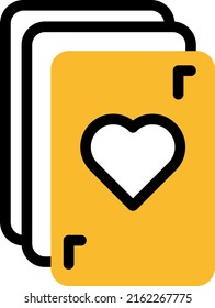 Cubierta de tarjeta de casino, ilustración, vector sobre fondo blanco.