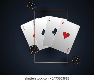 Casino card design collection, poker vector