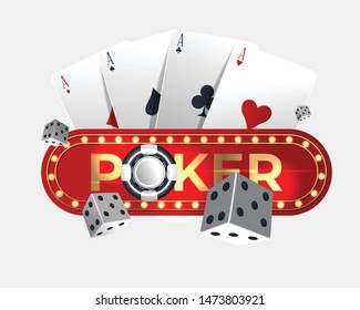 Casino card design collection, poker vector