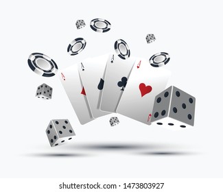 Casino card design collection, poker vector