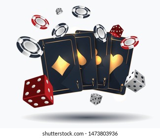 Casino card design collection, poker vector