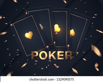 Casino card design collection-vintage style- elegant-poker-vip - Vector