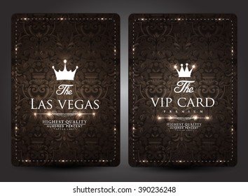 Casino card design collection-vintage style