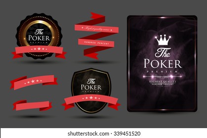 Casino card design collection-vintage-casino-poker-vip-ace