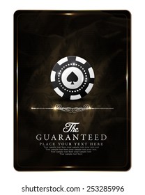 Casino card design vintage elegant poker VIP