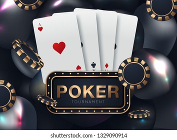 Casino card design - vintage style - Vector