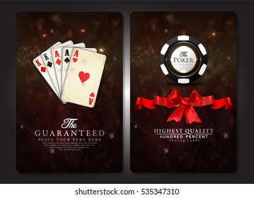 Casino card design, vintage style