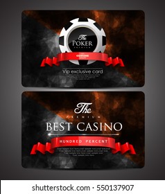 Casino card design - vintage style