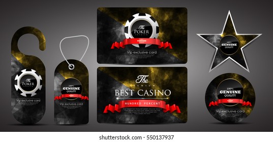 Casino card design - vintage style