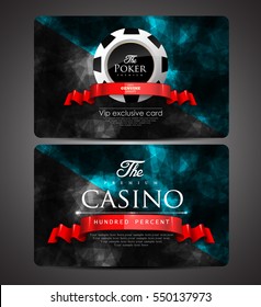 Casino card design - vintage style